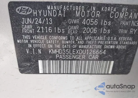 2013 Hyundai Elantra Gt from USA, damaged, VIN KMHD35LEXDU126664